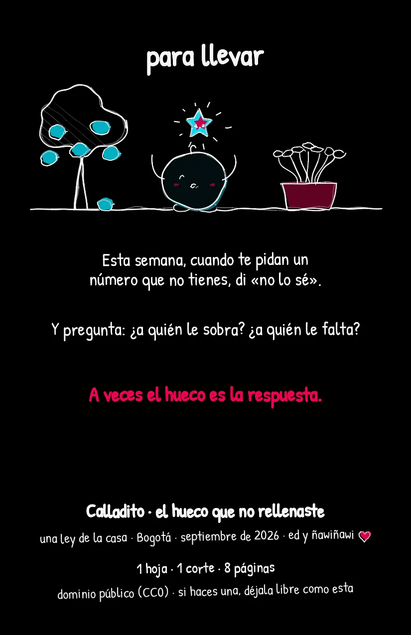 Calladito, página 8