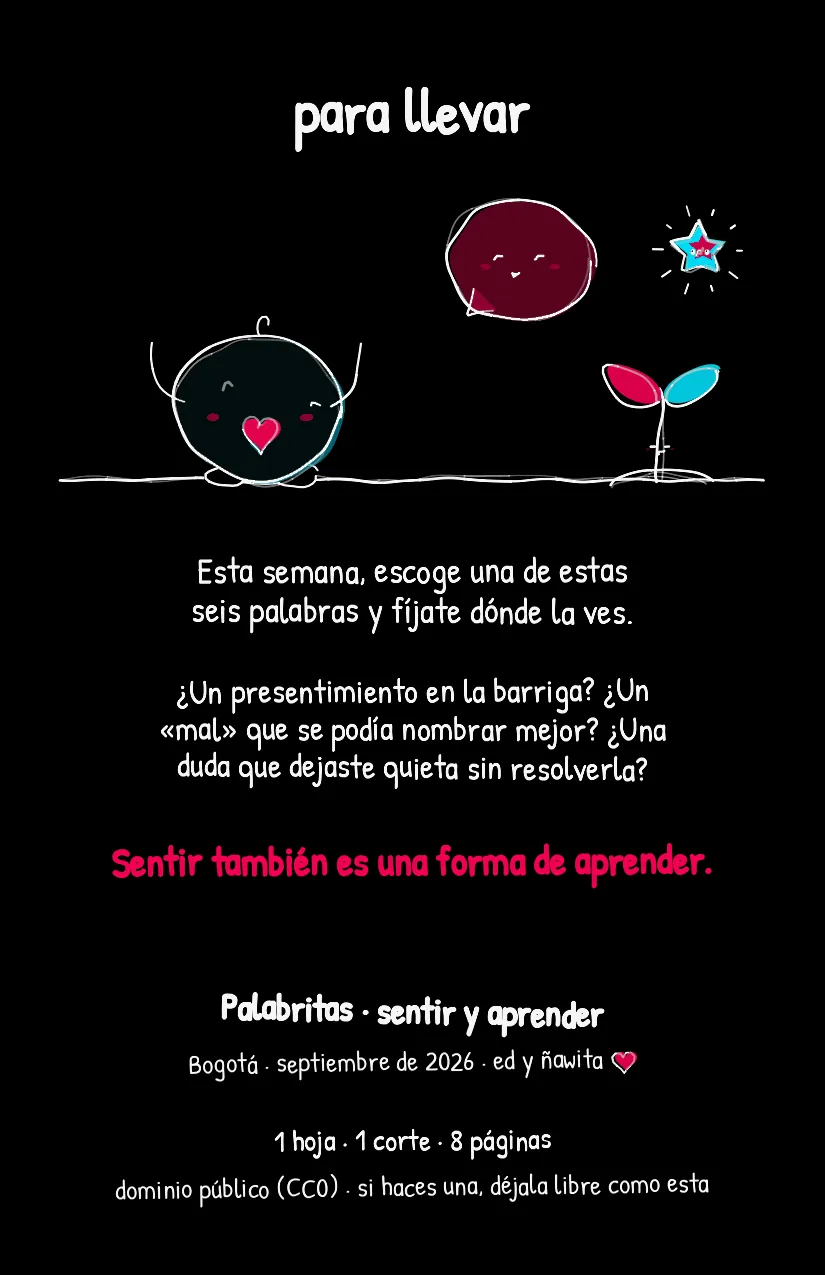 Palabritas Sentir, página 8